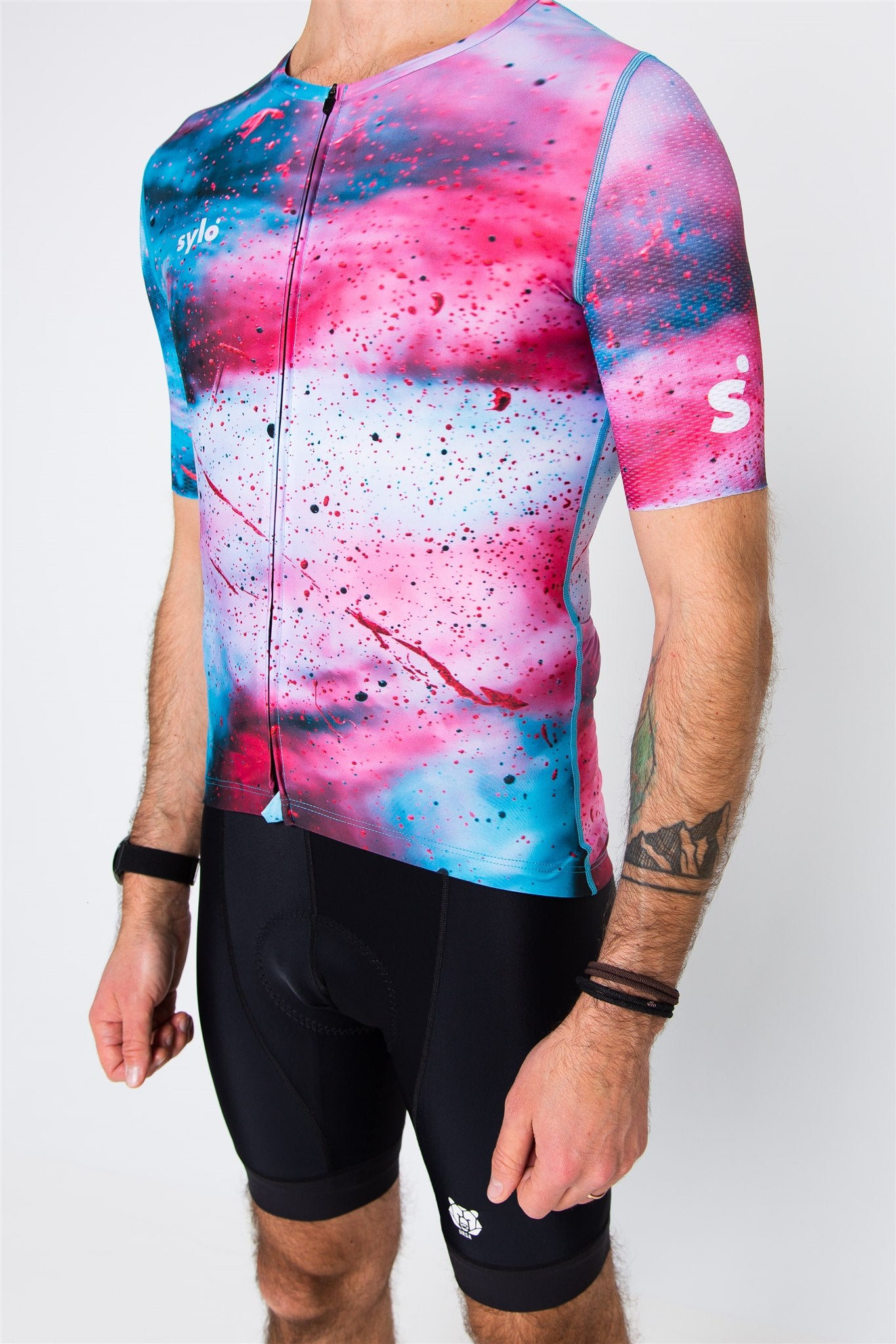 Pink Paint Pro Cycling Jersey